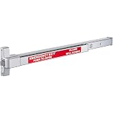 Global Door Controls Push Bar Panic Exit Device Aluminum, with EAK Alarm Kit (Included) for 36&rdquo; Inch Doors