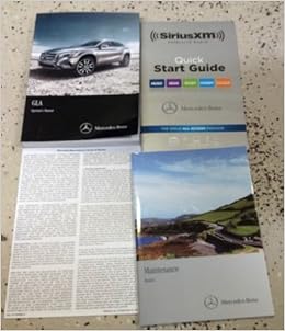 2015 Mercedes Benz Gla Gla250 4matic Owners Operators Owner