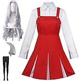 TFRVMA Costume Dress Outfit Red Uniform Full Set Halloween With Headdress