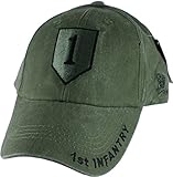 1st Infantry Division Tonal Color Insignia Adult Cap [Adjustable - Green]