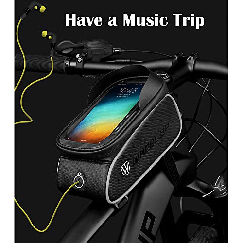 FourTEEN19 Bike Frame Bag Handlebar Bag Bikecycle Phone Mount Bag Mountain Bike Accessories for 6.5 Inch Screen