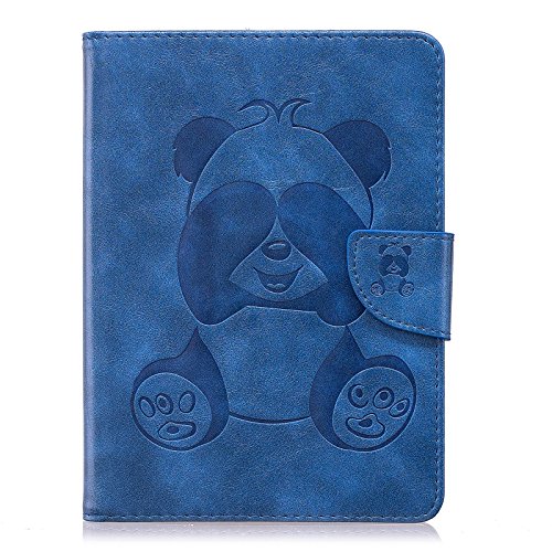 Case for Kindle E-Reader (8th Generation 2016), LittleMax(TM) PU Leather Panda Embossed Wallet Case Magnetic Closure Cover for Amazon Kindle 6" Display, 8th Gen 2016 Release -01 Blue - Thumbnail 2