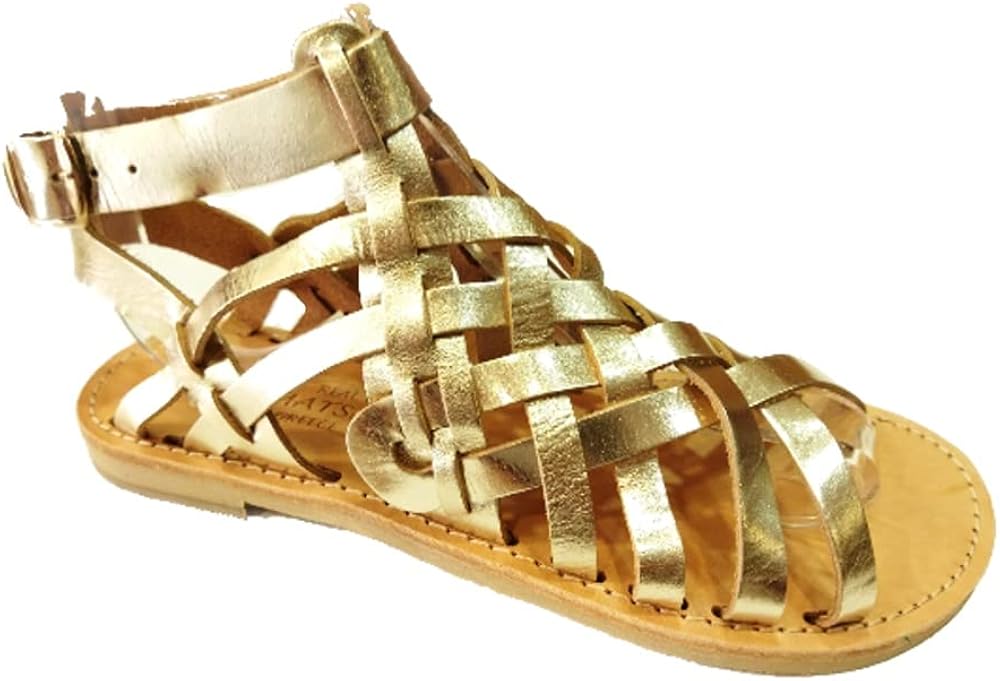 Amazon.com | Greek Handmade Sandals, SAMOTHRAKI Women Genuine Leather Handcrafted Ancient Style 