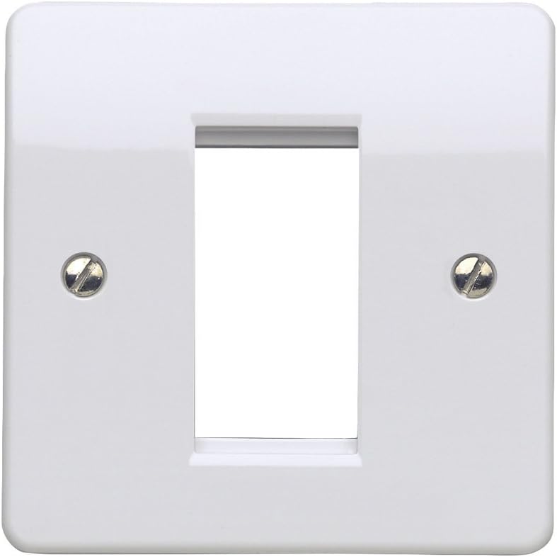 Logic Plus 1 Gang 1 Module Euro Frontplate, White