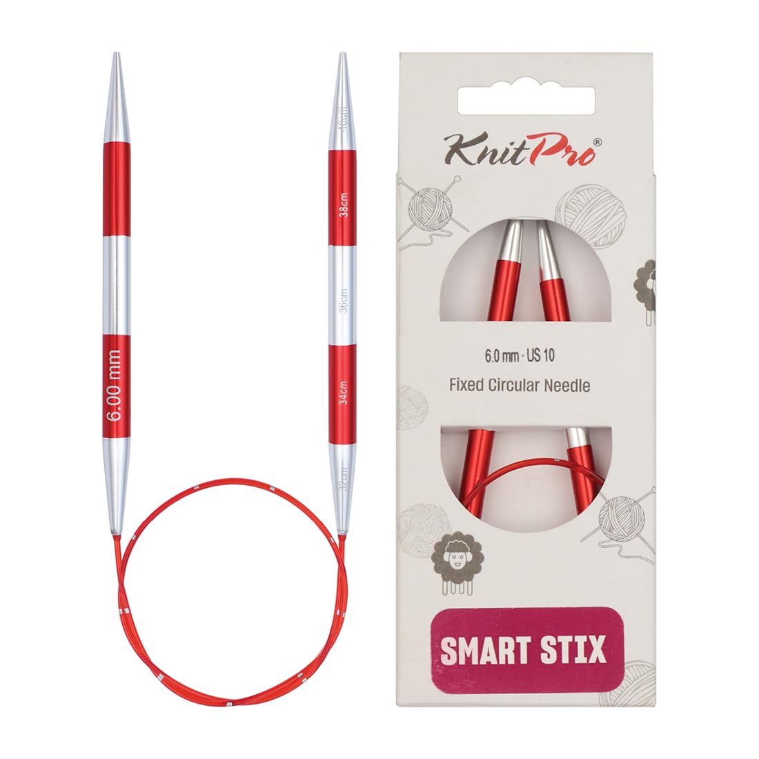 KnitPro Smartstix Fixed Circular Needles 16" (40cm) | 6.00mm — image 1