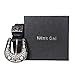 Wink Gal Women's Boho Vintage Designer Metal Western Buckle Belt Sliver,Black,One Size