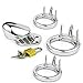 REDQIN Metal Steel Chasti-ty Devices Male Briefs Anti-Off with 3 Rings (Silver)