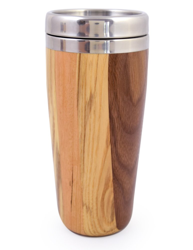 American Made Mixed Wood Travel Mug with Stainless Jamaica | Ubuy