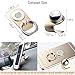 Car Phone Mount WONER Multi-functional Magnetic Vehicle Mobile Phone Support with Buckle Ring, Car GPS Navigation, Air Outlet, Instrument Table in Vehicle, Sucked Type Support (Golden)