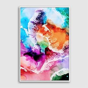 Framed Canvas Wall Art Clouds and Colors Canvas Prints Home Artwork Decoration for Living Room,Bedroom - 16x24 inches