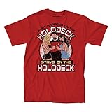 Star Trek Next Generation Commander Riker Holodeck Mens T-shirt Red