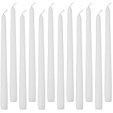 鶹 Basics Taper Candles, Unscented, Long Burning, Paraffin and Palm Wax with Cotton Wicks for Burning 7.5 Hours Time, Lar