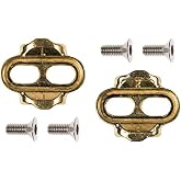 Crankbrothers Premium Cleat Kit, Brass Cleats for Clip-in Bike Pedals | Brass cleats for Crankbrothers clip-in pedals, fits two-bolt cycling shoes, spacing shims and mounting bolts included
