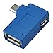 UCEC Micro USB 2.0 Micro Male to USB Female OTG Adapter, 90 Degree Black Host Adapter with Micro USB Power Charging for Samsung Galaxy S3 S4 S5 Note2 Note3 Cell Phone & Tablet