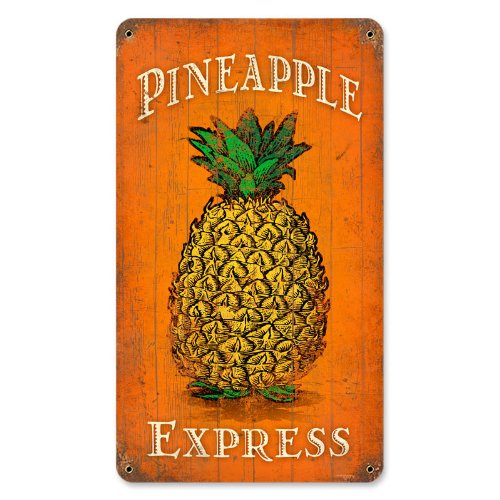 Pineapple Express Metal Sign Wall Decor - Pineapple Wall Art