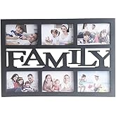 Map Photo Collage Picture Frames Family Photo Frame 6 Selfie Gallery Wall Hanging for Home Family Friend 4x6 Inch Decorative