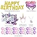 Sunba Youth Unicorn Party Supplies Set Birthday Decorations for Kids- Glitter Unicorn Headband for Girls,Gold Happy Birthday Banner, Latex Foil balloons,52 pcs Unicorn Party Decor…