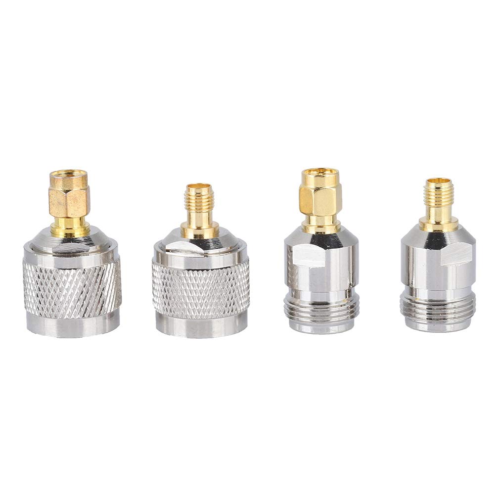 Eboxer 4pcs SMA to N Adapter N Male/Female to SMA Female/Male RF Coaxial Adapter Male Adapter Connector for Aerial, Wifi Device, Coaxial Cable, External Wifi Antenna etc.