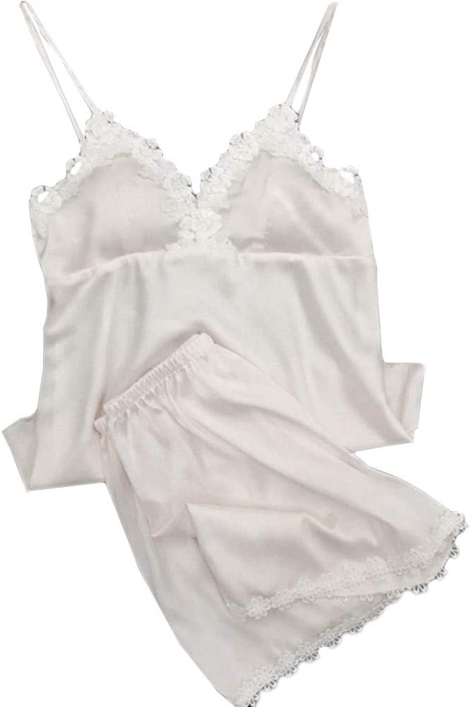 Sexy Lace Nightdress Coconano Sling Lace v-Neck Sleepwear Two-Piece Nighty