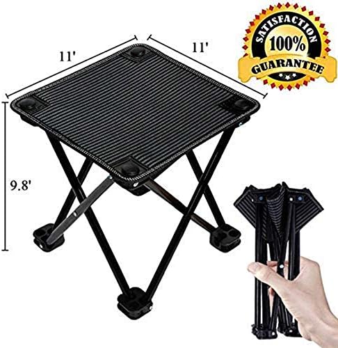 Portable Folding Stool Waterproof Ultralight Folding Chairย 600D Oxford Cloth Camping Stool Aluminum Alloy Collapsible Chairย for Camping Fishing Travel Hiking Picnic Barbecue(10.2" x10.2"x 9.8")