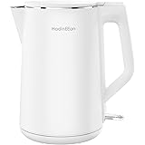 HadinEEon Electric Kettle 1.5L, 100% Stainless Steel Interior Double Wall Electric Tea Kettle, 1500W Cool Touch Water Kettle,