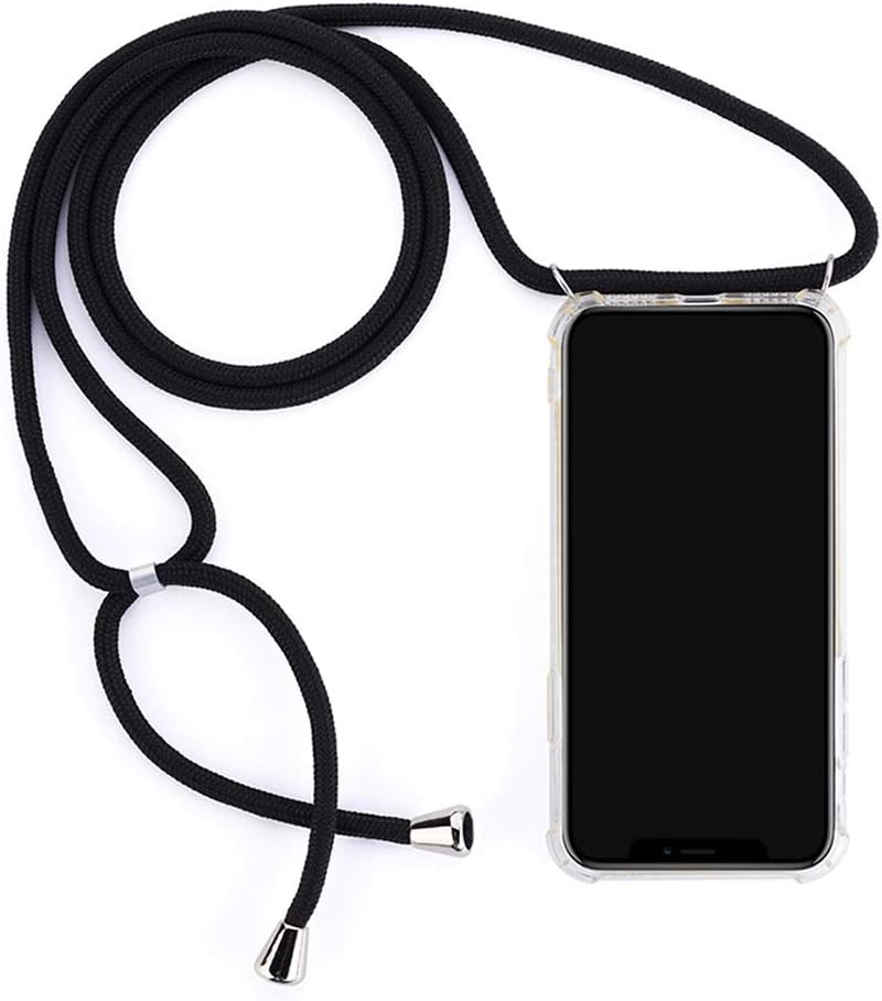 Case Compatible with Samsung Galaxy Note 9 Clear Silicone Cover with Neck Cord Lanyard Protective Shell for Galaxy Note 9