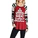 Fantastic Zone Women's Casual Long Sleeve Christmas Sweater Holiday Tunic Top T Shirts for Women Red