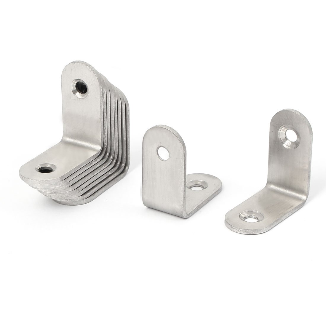 Sourcingmap 30mmx30mmx2mm Furniture Fitting 90 Degree Angle Bracket Brace 10pcs