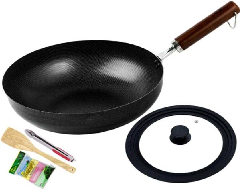 Aishanghuayi Pan,11.2" Cast Iron Pan, Uncoated Non-stick Frying Pan, Black durable (Size : 30cm)