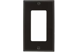Leviton Decora/GFCI Device Decora Wallplate, 1-Gang, 80401-N, Brown