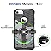 iPhone 7 Case, Moonmini Heavy Duty Shockproof Dual Layer Hybrid Armor Defender Full Body Protective Cover with 360 Degree Rotating Kickstand for iPhone 7 (2016 Version) - Black + Dark Gray