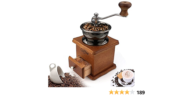 Amazon.com: Molinillo de café molinillo – molinillo de café manual con  engranaje ajustable de ajuste y cónico de cerámica, molinillo de mano  molinillo para uso doméstico y de viaje : Hogar y