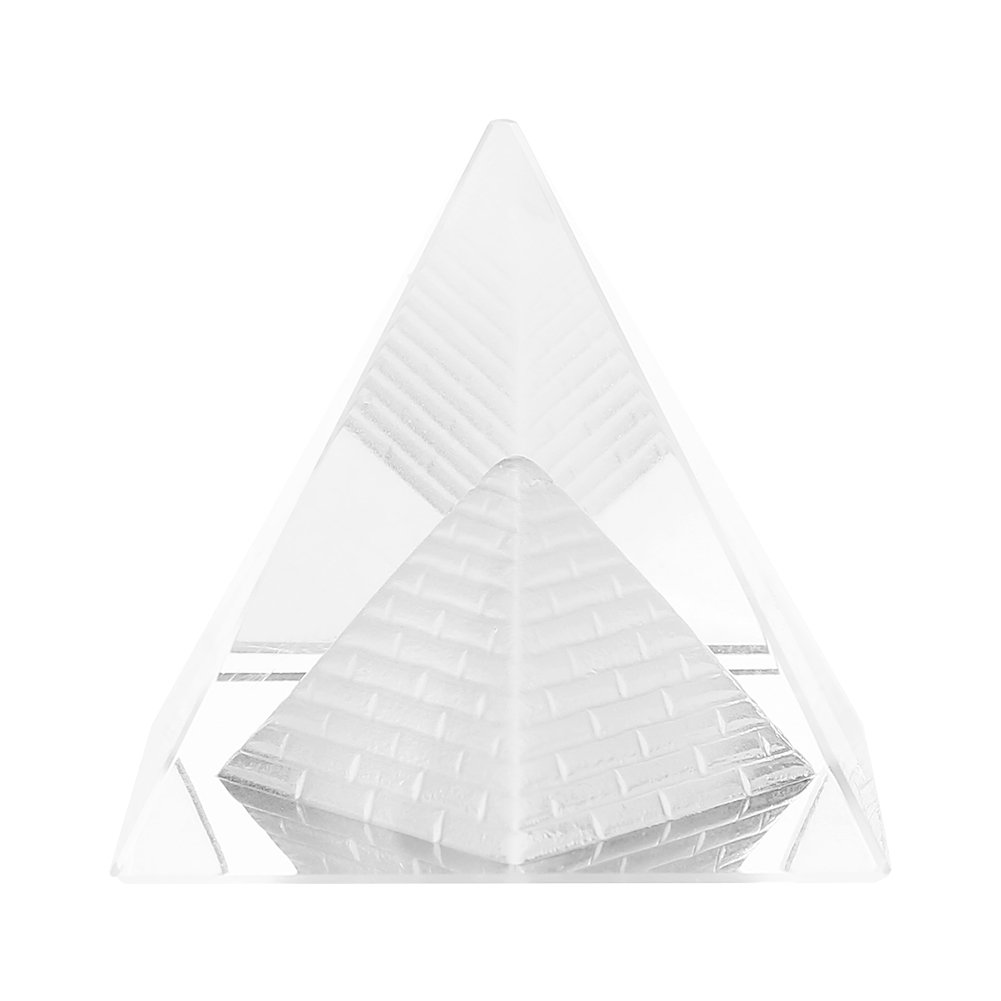 Crystal Pyramid, Quartz Stone Carving Figurines Office Ornaments Decoration Furnishing Article,Paperweights Glass Living Room Decoration Ornaments,Glass Ornaments Gifts for Women