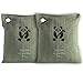 Natural Air Purifying Bags by ZooBamboo. Activated Bamboo Charcoal Deodorizer Bags. Odor Eliminator for Cars, Homes, Closets, Bathrooms and Pet areas. Absorbs Odors and Allergens. (2 x 200g)