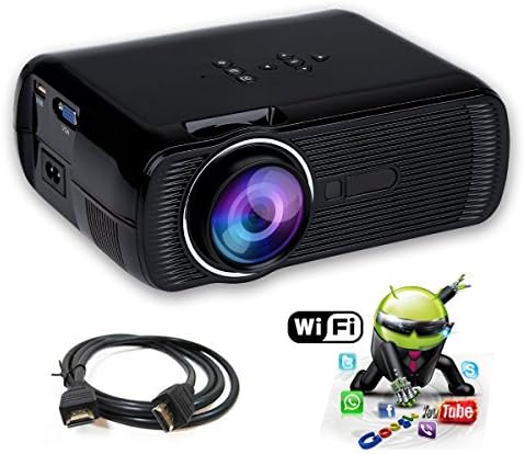 Mileagea Mini Android projector 1200 lumens Wi-Fi Wireless Connection 1080P Full HD HDMI VGA USB AV Multimedia