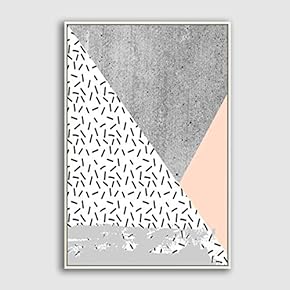Framed Canvas Wall Art for Living Room, Bedroom Abstract Geometric Pattern Canvas Prints for Home Decoration Ready to Hanging - 16x24 inches
