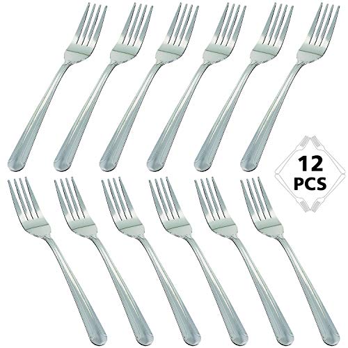 Dinner Forks,Dominion Heavy Duty Forks, 12-Piece Stainless Steel Forks Mirror Polished Modern Flatware Cutlery Forks for Kitchen, 7 inches
