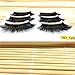 Sunward 2017 Fashion 3 Pairs 3D Mink Fur Fake Eyelashes Natural Black Hand-Made False Lashes (Black D)