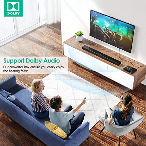 Digital Converter Box for Analog TV, HDTV Set Top Box for HD 1080P, ATSC Tuner with Record and Pause Live TV, USB Multimedia Playback (2019 Update Version)