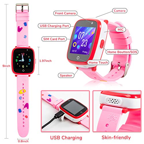 Kids Smart Watch for Girls, Dual Camera Smart Watch for Kids Touch