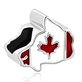 LovelyJewelry Patriotic Proud To Be Canadian Flag