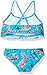 Kanu Surf Girls' Alania Flounce Bikini Beach Sport 2 Piece Swimsuit, Heather Aqua Paisley, 14