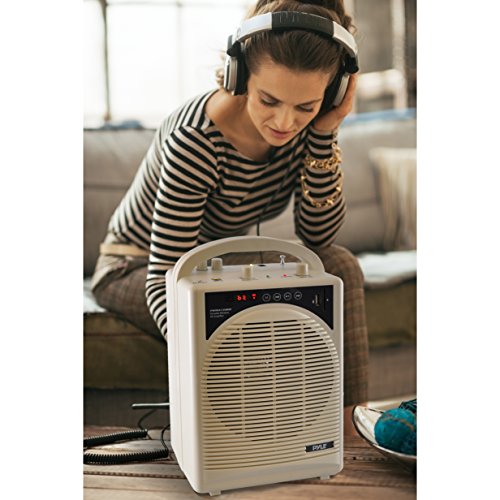 Upgraded Pyle Professional Portable PA System, Amplifier With Built-in Handheld VHF Wireless Microphone, Bluetooth, Battery Rechargeable, MP3, USB, SD, 1/4", 3.5mm, Great for Karaoke