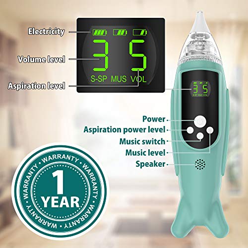 Baby Nasal Aspirator Life Basis Baby Electric Nasal Aspirator Newborn Nose Vacuum Cleaner with 5 Strengths of Suction 3 Tips Adjustable Music Safe and Hygienic for Infants Toddlers New Arrival - Thumbnail 5