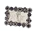Rhinestone Jeweled Silver Pewter Purple 4 x 6 Picture Frame Enamel