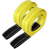 Dooke 2 Pack 6' x 2" Lift Sling Straps for Construction 10,000 Pound Capacity