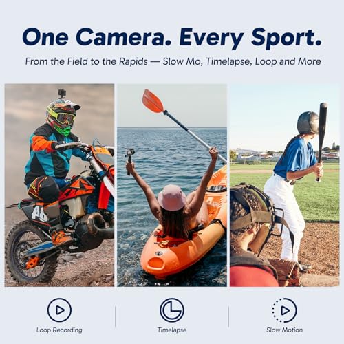 AKASO Brave 4 Pro (Versión para MX) Cámara de Acción 4K 20MP Cámara Deportiva EIS 5xZoom Doble Pantalla Cámara Acuática Sumergible 40M con Micrófono Externo Control Remoto 2 Baterías Kit de Accesorio