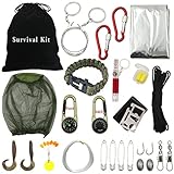Sportsun Outdoor Survival Kits with Emergency Equipment for Hikers Campers and Survivalist, Lightweight, Small and Easy to Carry 18 Different Accessories