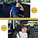 Xflyee Car Headrest Adjustable Safe Car Seat Pillow for Head and Neck Support Travel Sleeping Cushion for Kids Adults Black