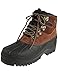 KINGSHOW Mens M0705 Water Resistance Leather Rubber Sole Winter Snow Boots